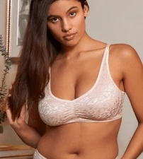 Ruby Ribbon Allure Sheer Demiette Bra Shell Nwt Size 32