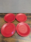 Fiestaware Set Of 4 7 1/4" Dessert / Salad Plates Scarlet Red  Fiesta Ware L@@K!