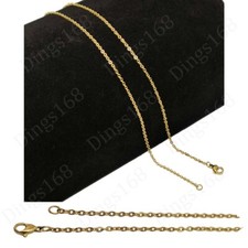 Real 18K Yellow Gold Filled Tarnish-Resist/Nickel-Free 22" 2mm Cable Chain A146G