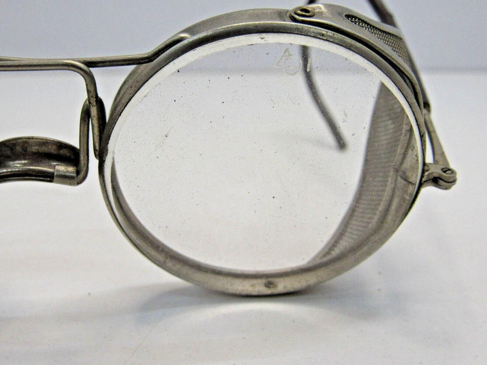 Gafas de seguridad AO ópticas americanas laterales de malla industriales protectores vintage GG-1 Foto 3 de 4