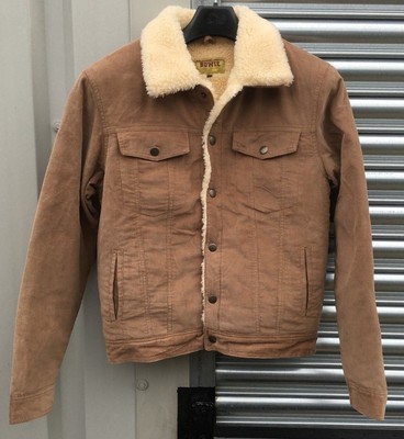 Uomo Sherpa stile Camionista Giacca Borg foderato invernale WESTERN S M L  XL XXL | eBay