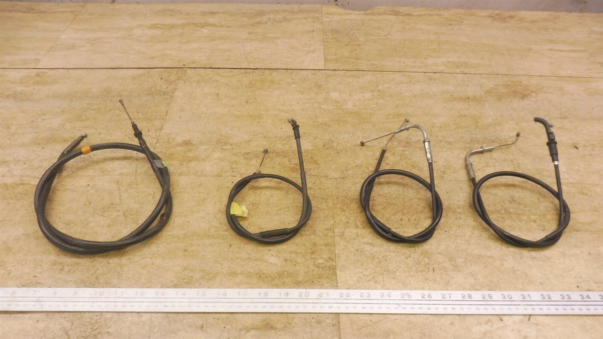 1990 Kawasaki Ninja ZX600 K392-1) throttle choke clutch cable set