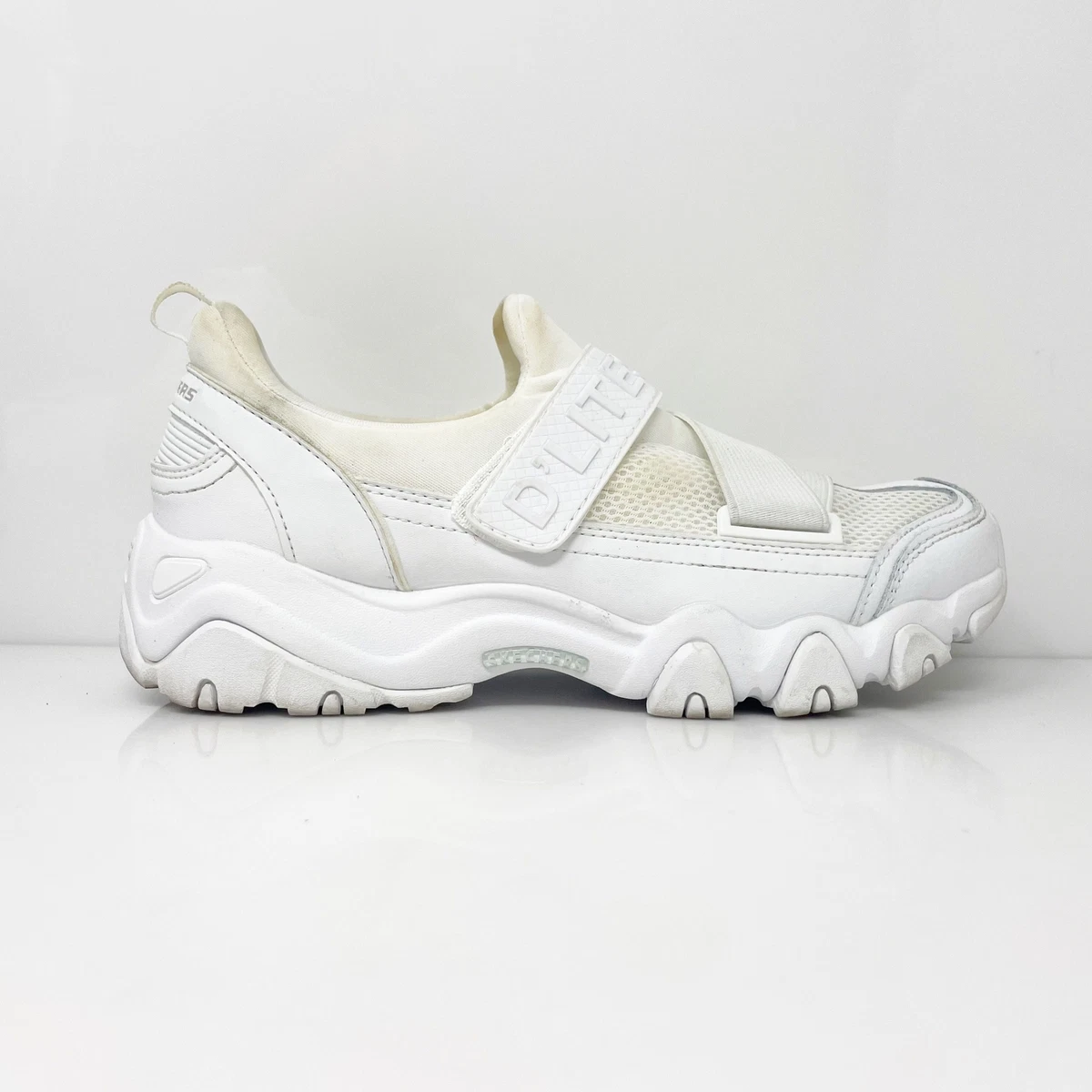 Skechers Womens D Lites 2.0 12975 White Running Shoes Sneakers