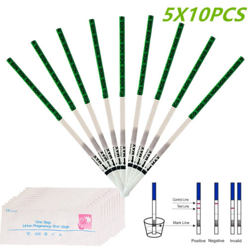 50× Pregnancy Test Strips (HCG) Urine Fertility Kit HPT High Sensitive Early AUS - Picture 10 of 13