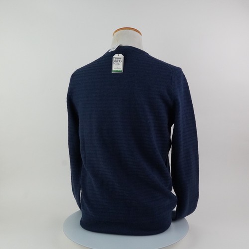 Jos A Bank Crewneck 1905 Sweater Size L 100% Cotton Blue Ribbed NWT - Picture 14 of 24