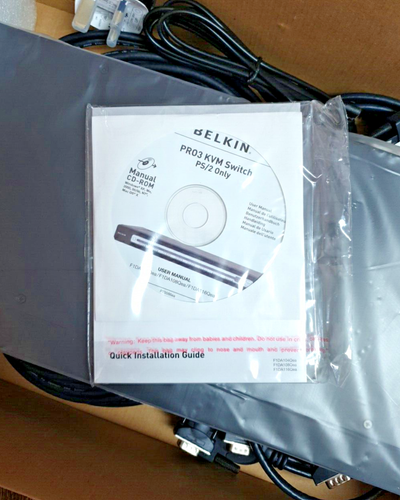 BELKIN OmniView PRO3 8-PORT PS/2 KVM SWITCH – NEW with cables - Picture 4 of 5