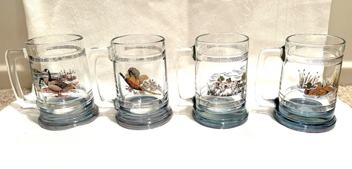 Princess House Colonial Mugs, Pheasant, Canadian Geese, Mallard Ducks, Bird Dog