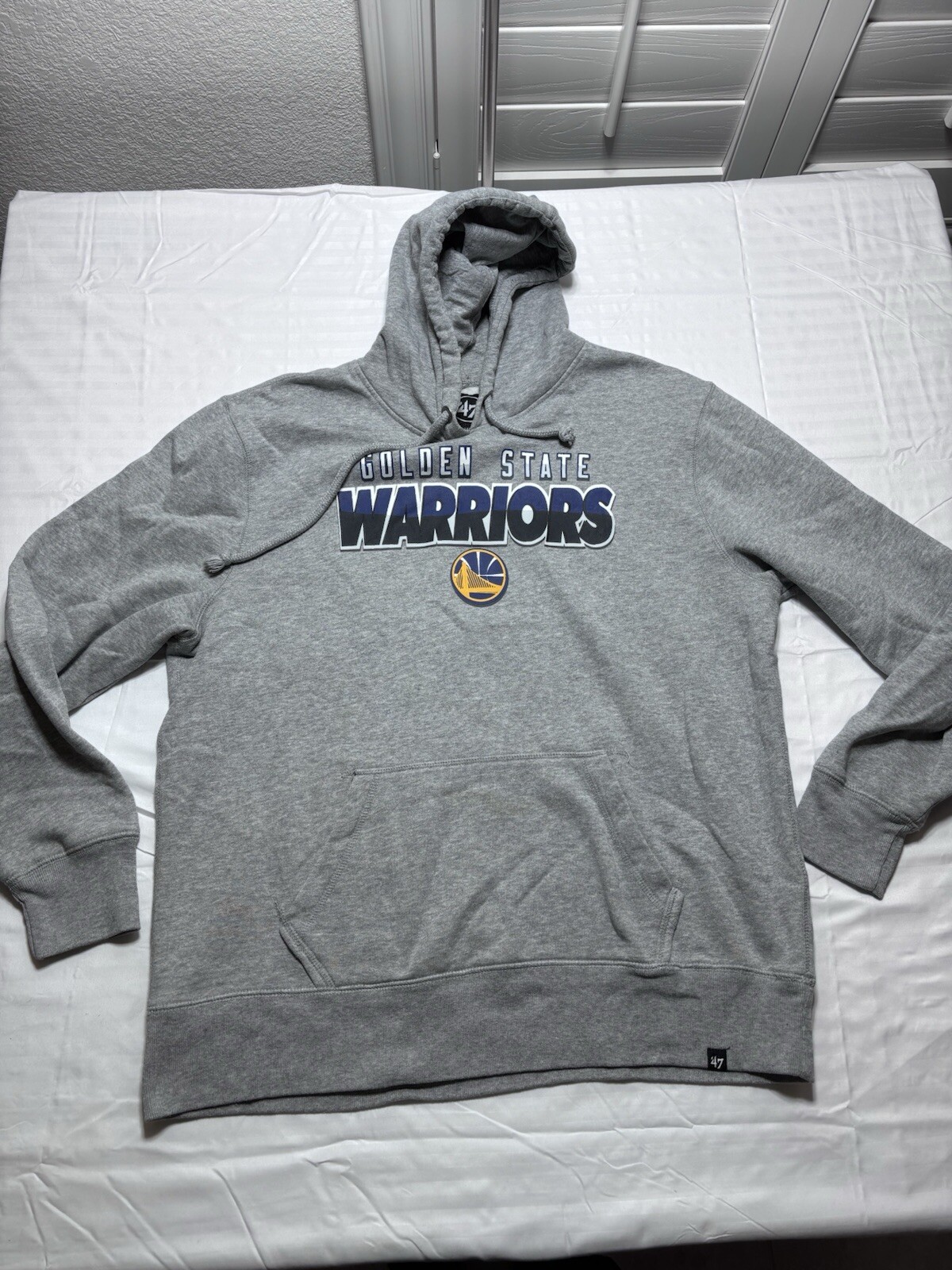 ‘47 Golden State Warriors NBA B-Ball Hoodie Size Men’s X-Large XL Gray Pullover