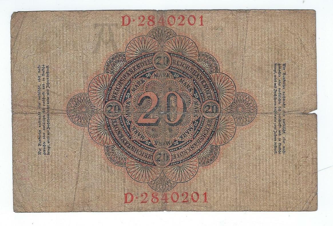 Germany 20 Mark 1908 P-31 Circulated | eBay