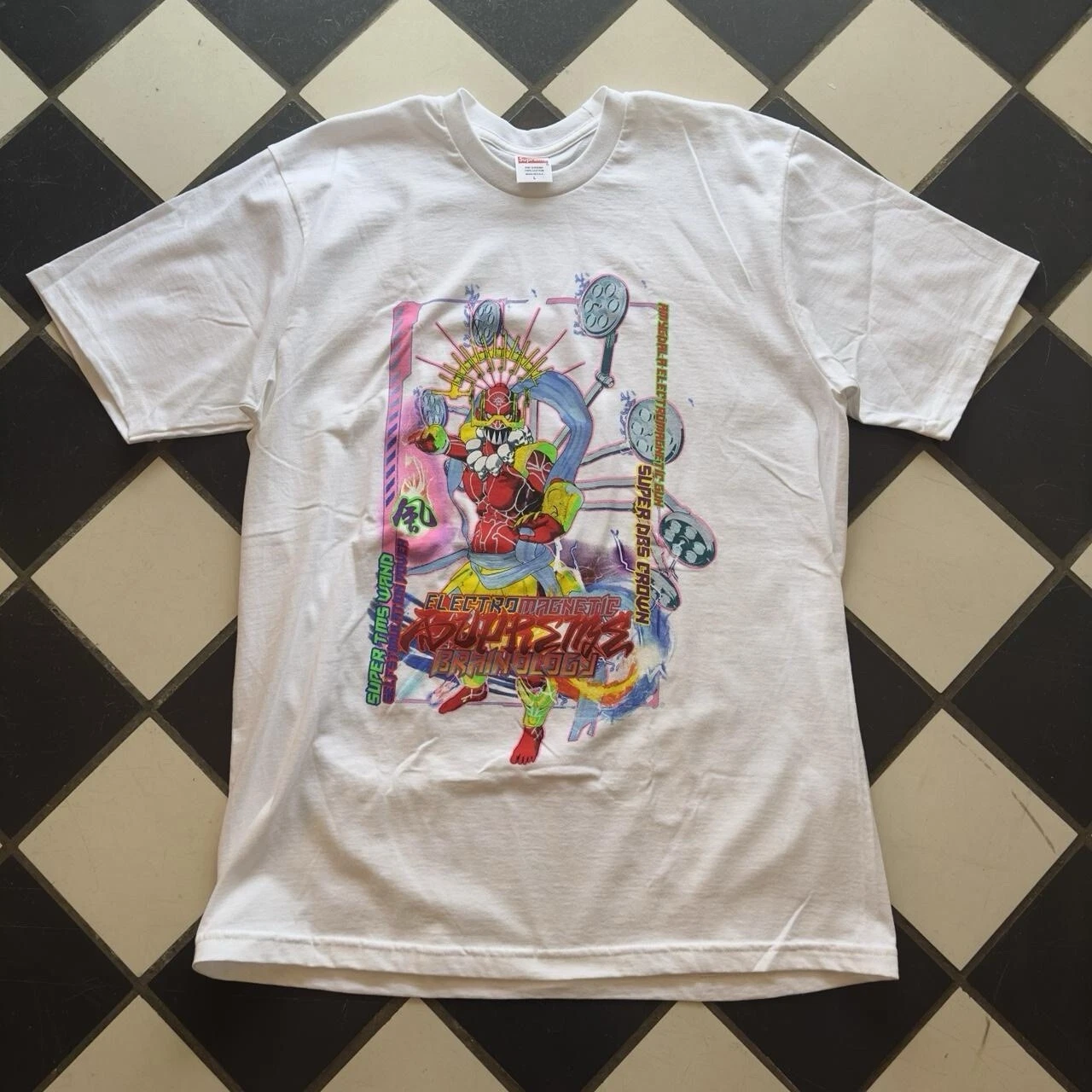 Tee shirt Deadstock blanc suprême électromagnétique suprême ondes cérébrales