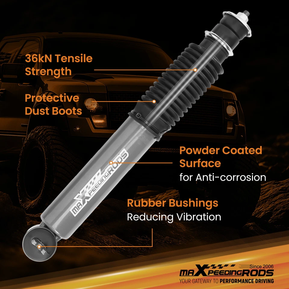 Front 2- 5" Rear 3-6" Drop Lowering Shocks for Chevy S10/GMC Sonoma 82-04 - Image 3 of 4