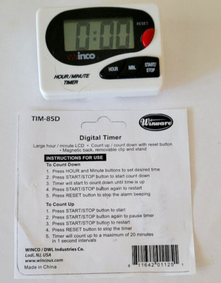 Topware Timer Winware TIM-85D LCD Digital Timer Large LCD Hour / Minute | eBay