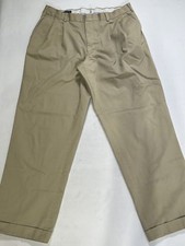 Mens Lands End Tradition Fit Khaki Pants 35x30 EUC