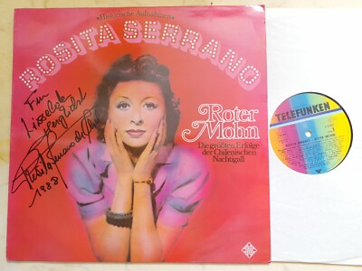 ROSITA SERRANO Roter Mohn Die Größten Erfolge *GERMAN TELEFUNKEN LP SIGNATURE*
