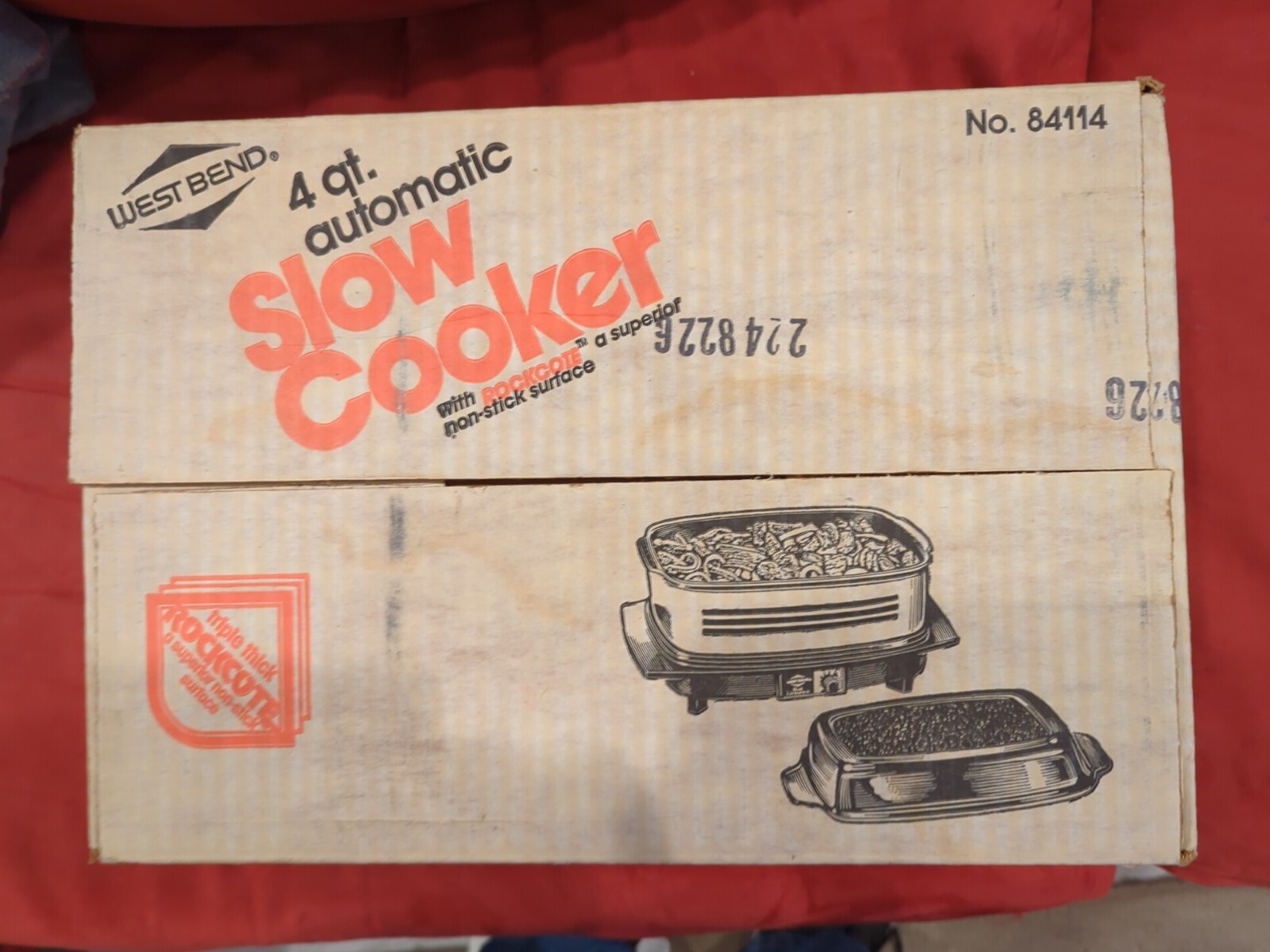 Vintage West Bend Slow Cooker 4qt Automatic Brown Stripe Model 84114