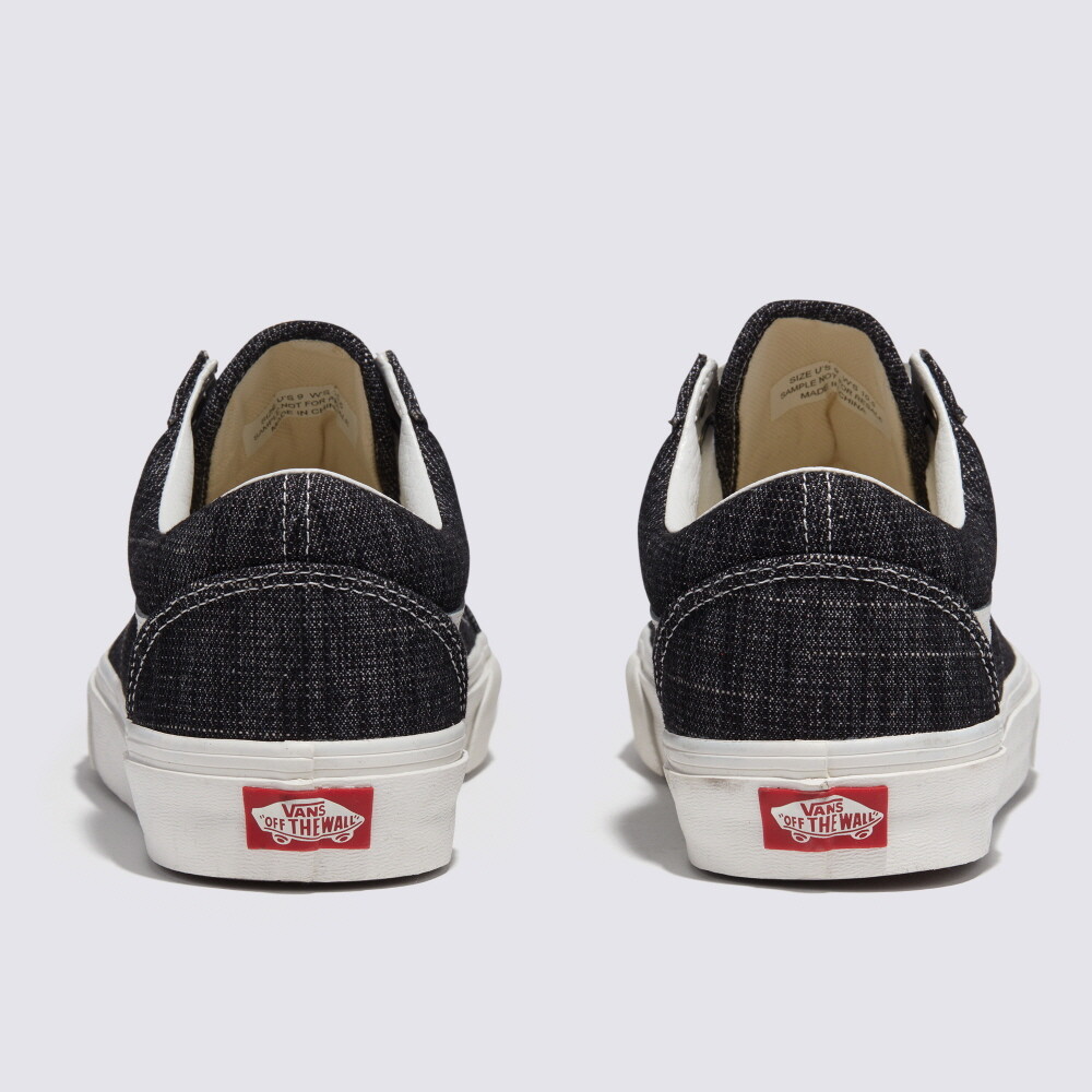 Vans Threaded Denim Old Skool Skate Sneakers Black/White