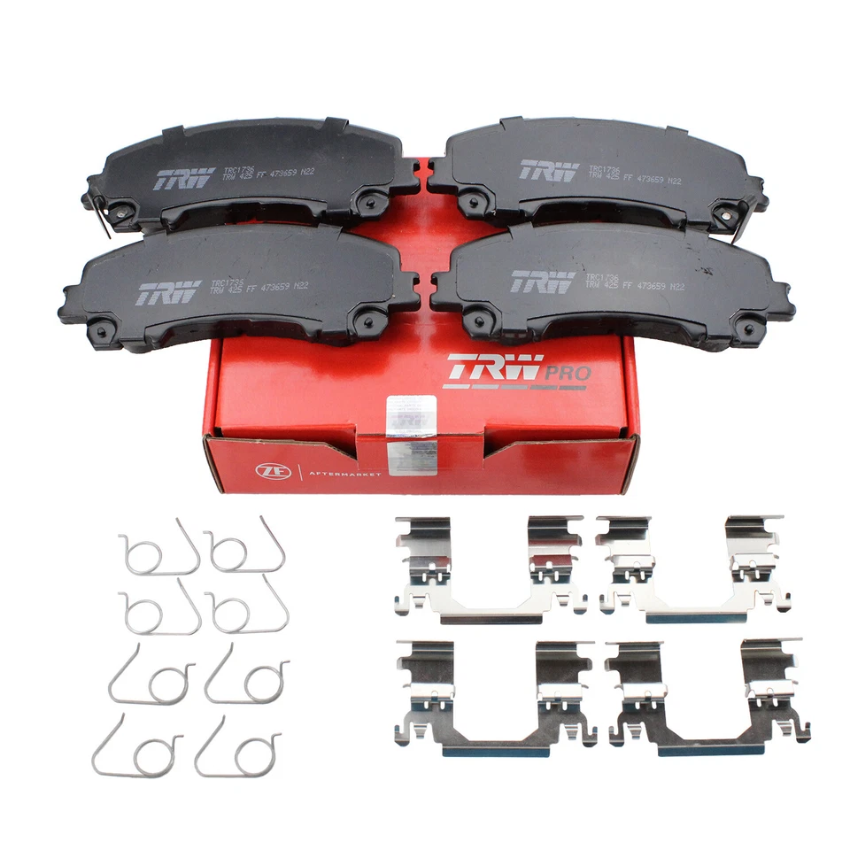 Pastillas de freno delanteras ranuradas de cerámica TRW Pro para Infiniti Q50 Q60 QX50 Nissan Rogue Foto 3 de 4