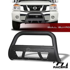 For 2004-2015 Titanarmada Matte Black Studded Mesh Bull Bar Brush Bumper Guard