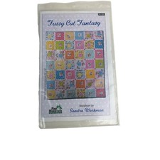 Fussy Cut Fantasy Quilt Pattern Sandra Workman 59” x 69” Pine Mountain Design