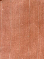 Linen/Rayon Fabric Yarn Dyed Pin-Stripe and Coordinated Solid Color Copper Beech