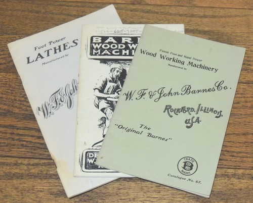 BARNES & Co. WOODWORKING MACHINERY CATALOG LOT-FOOT & HAND POWER-ANTIQUE TOOL