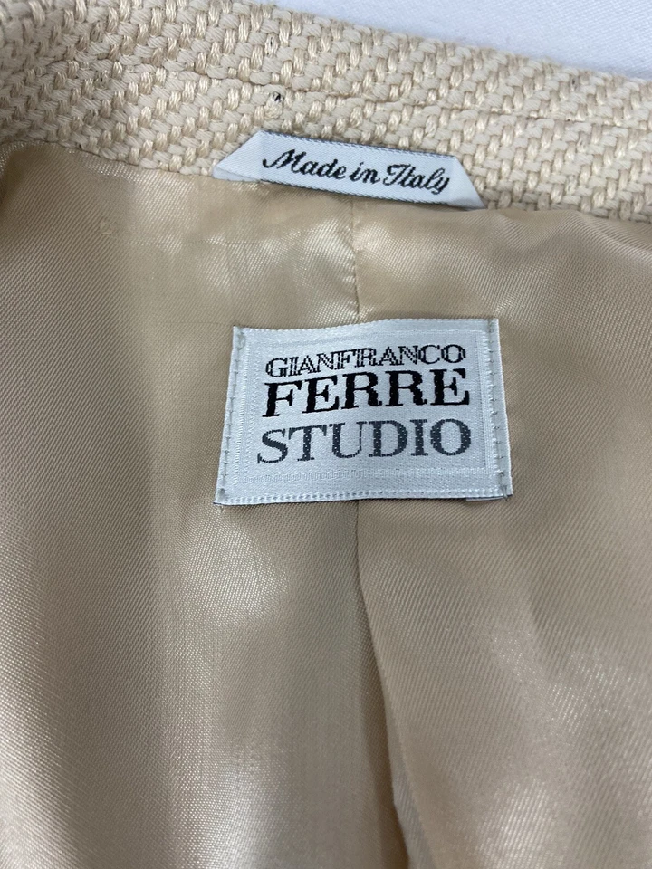 Gianfranco Ferre Size 12 Pink Single Breasted Wool Blazer - Изображение 3 из 3