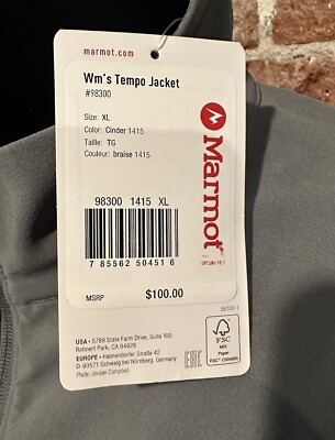 Marmot Womens XL Tempo Jacket New With Tags Retails for $100 | eBay