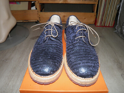 AGL Schuhe Metallikblau Gr.37 ***UNGETRAGEN MIT ORG.KARTON***