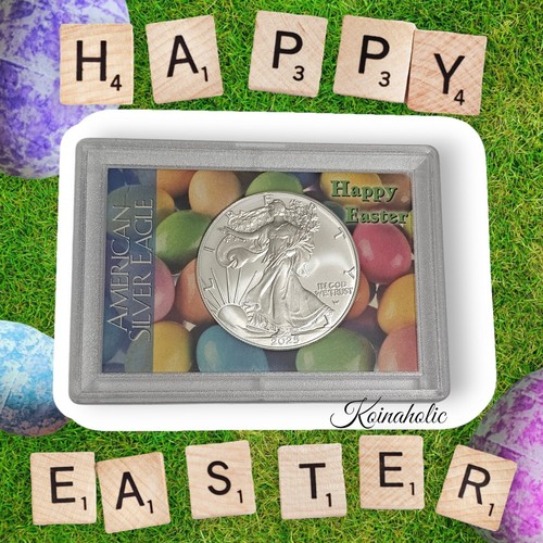 EASTER 2025 $1 American Silver Eagle .999 BU,  Keepsake And Investment 