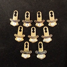 Vintage Lions Club 100% Attendance Year Pin Hang Tabs 6 8 9 11 12 15 16 32 33