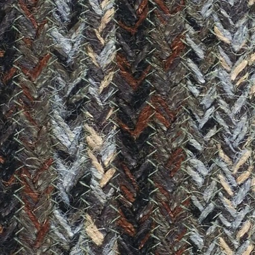 Night Shadow Braided Area Rug By IHF Rugs. 4' x 6' Rectangle Rug. Black Blue Tan - Picture 3 of 3