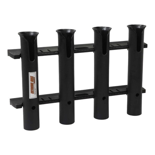 Wall-Mount Poly Fishing Rod Holder - 4-Rod, Black | eBay