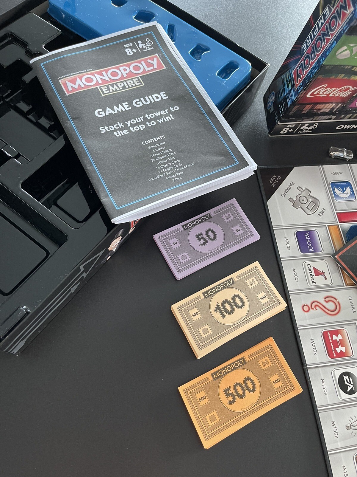 MONOPOLY EMPIRE Top Brands Board Game Hasbro 2014 Silver Edition | eBay