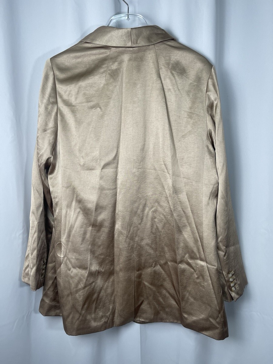 Madewell Satin Oversized Blazer In Matchstick Sz 16W New | eBay