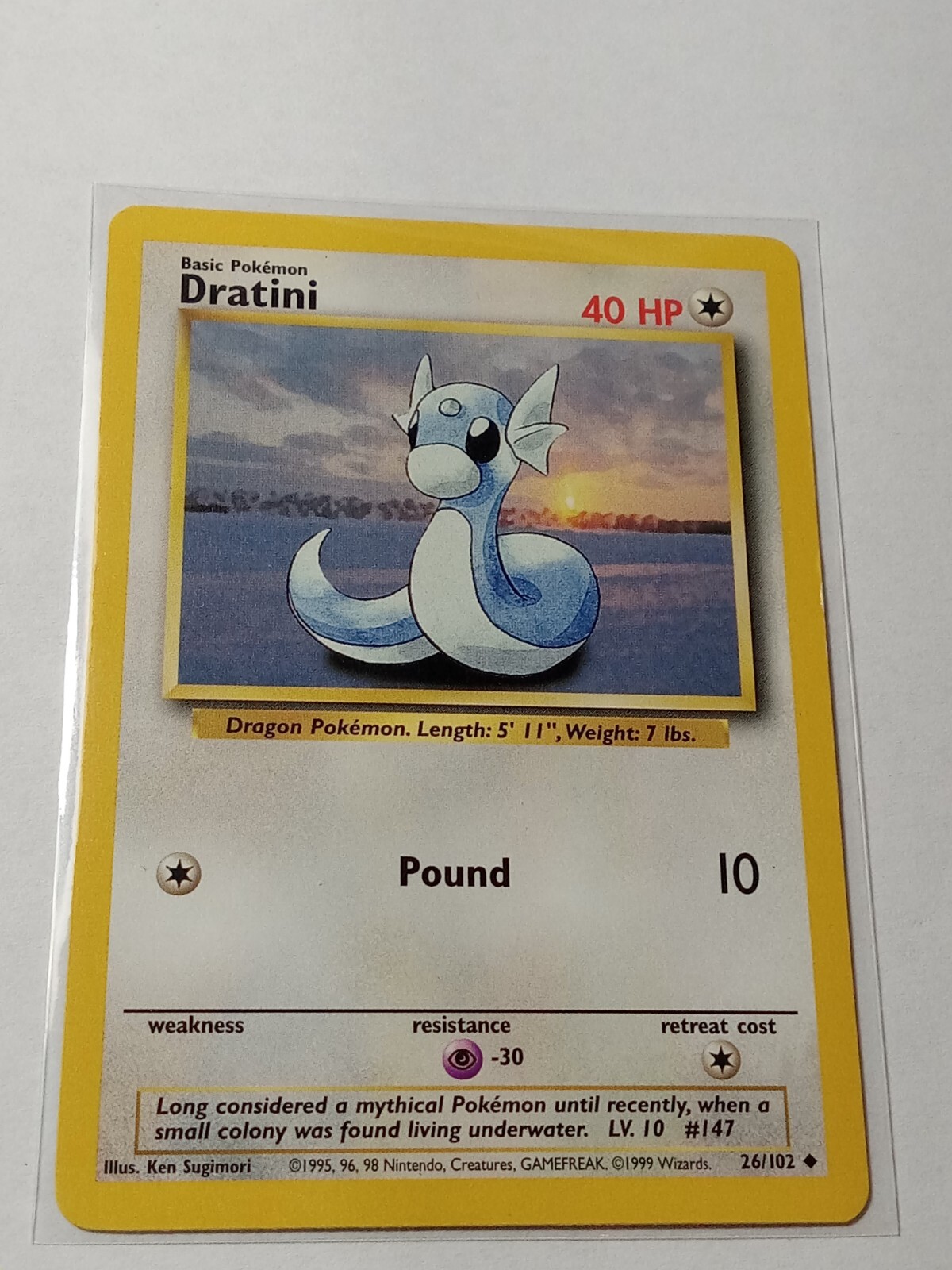 1999 Pokemon Dratini 26/102 Base Set EX