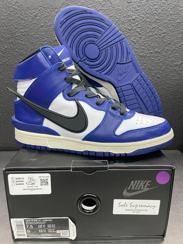 Nike Dunk HI AMBUSH Deep Royal Sneaker CU7544 400 Größe 7,5M / 9W GEBRAUCHT (9/10)