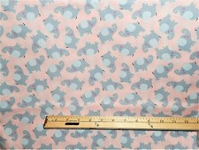 Curtain Valance Nursery Elephant Baby Tumble Pastel Pale Pink Gray 42 x 14 Top