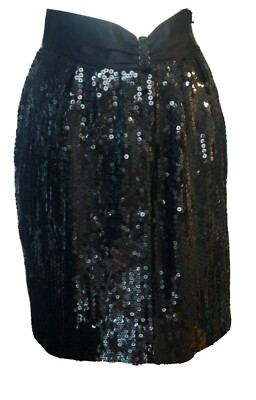 Vintage Black sequin pencil skirt