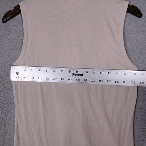 Cabi Tank Top Women's Medium Cameo Pink Flutter Ruffle V-Neck Raw Hem Blouse NWT - Picture 6 of 9