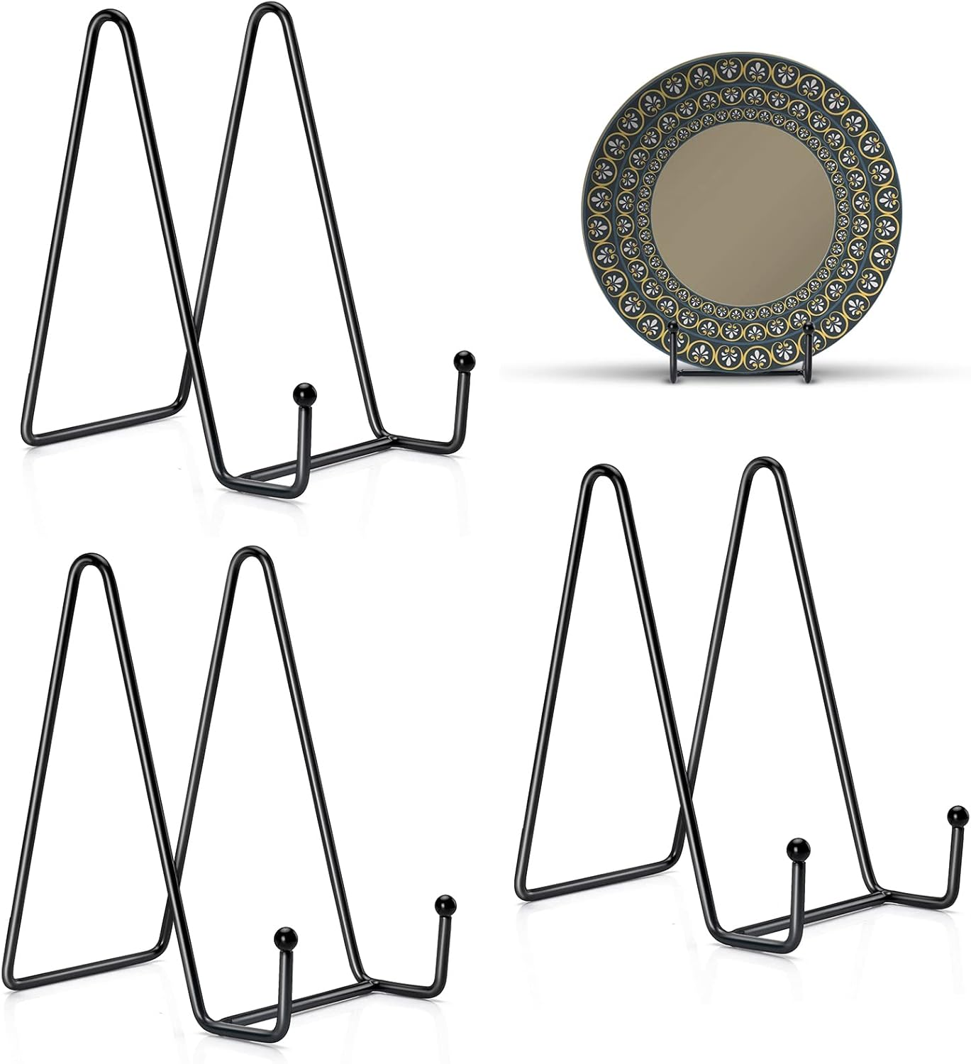 3 Pack 6 Inch Plate Stands for Display, Plate Holder Display Stand, Picture Fram