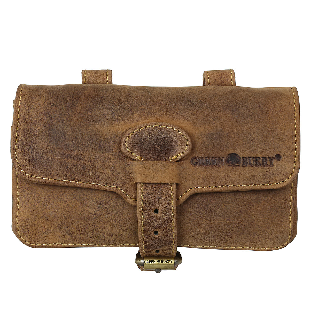 Винтажная кожаная поясная сумка Greenburry боковая сумка сумка для живота набедренная сумка 1755M 10290₽