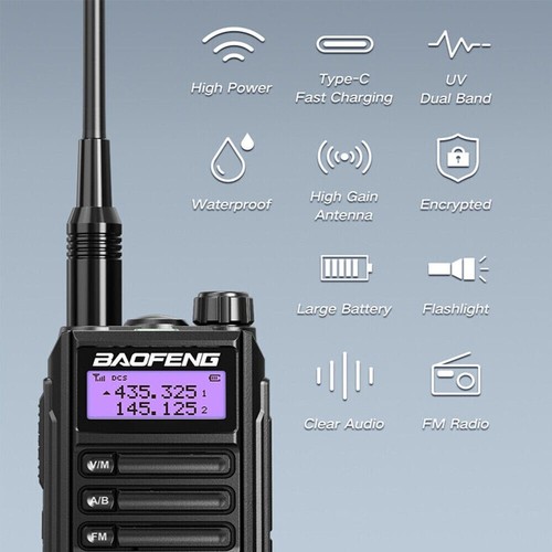 BAOFENG UV-16 VHF/UHF DUAL-BAND TWO WAY HAM RADIO WALKIE-TALKIE EARPHONE - Picture 5 of 15