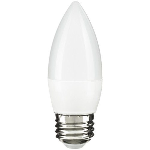 LED B13 Frosted Chandelier Torpedo Bulb 7W(60W=) E26 5000K Daylight 6-Pack - Picture 2 of 2