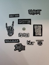 Lot of 10 Rock Band / Pop Culture Patches Iron On Or Sew As Pictured Auc17