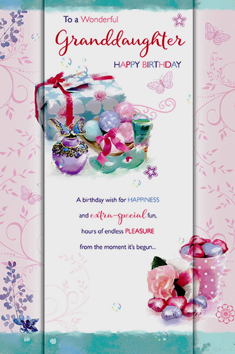 Granddaughter Happy Birthday Card By Words and Wishes