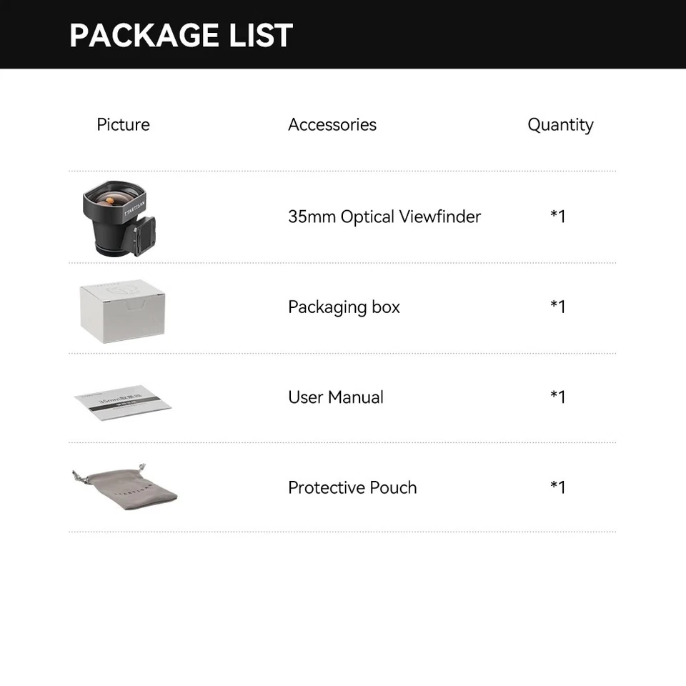 Visor óptico TTArtisan 35 mm para cámara Fujifilm Leica M9 Sony Ricoh GRIII Foto 4 de 4