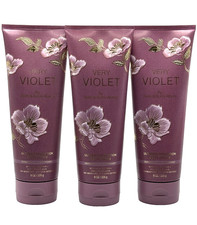 NEW 3 BATH BODY WORKS VERY VIOLET WOMEN ULTIMATE HYDRATION BODY CREAM 8 OZ