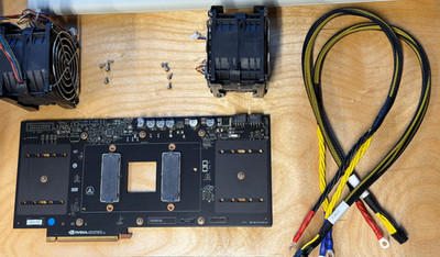 NVIDIA A100 SXM4 To PCIE Adapter Board+2X Fan+Rigid Aluminum Backplate