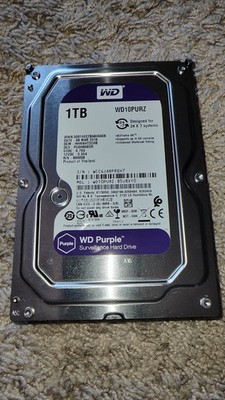 Western Digital WD10PURZ 1TB 3.5'' SATA Surveillance HDD Hard Disk Drive Used 