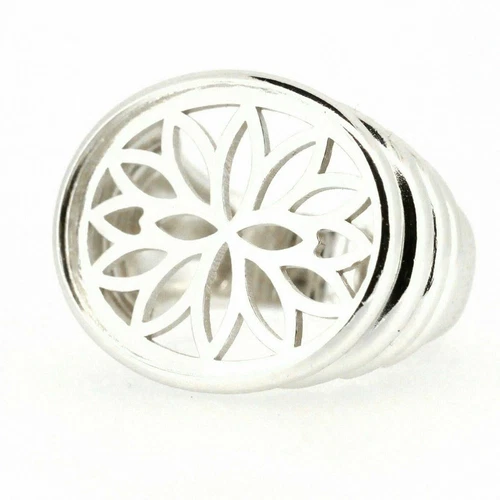 Anillo solitario de piedra ovalada de 20x17x5 mm de plata de ley 925 semi montaje - Imagen 2 de 2
